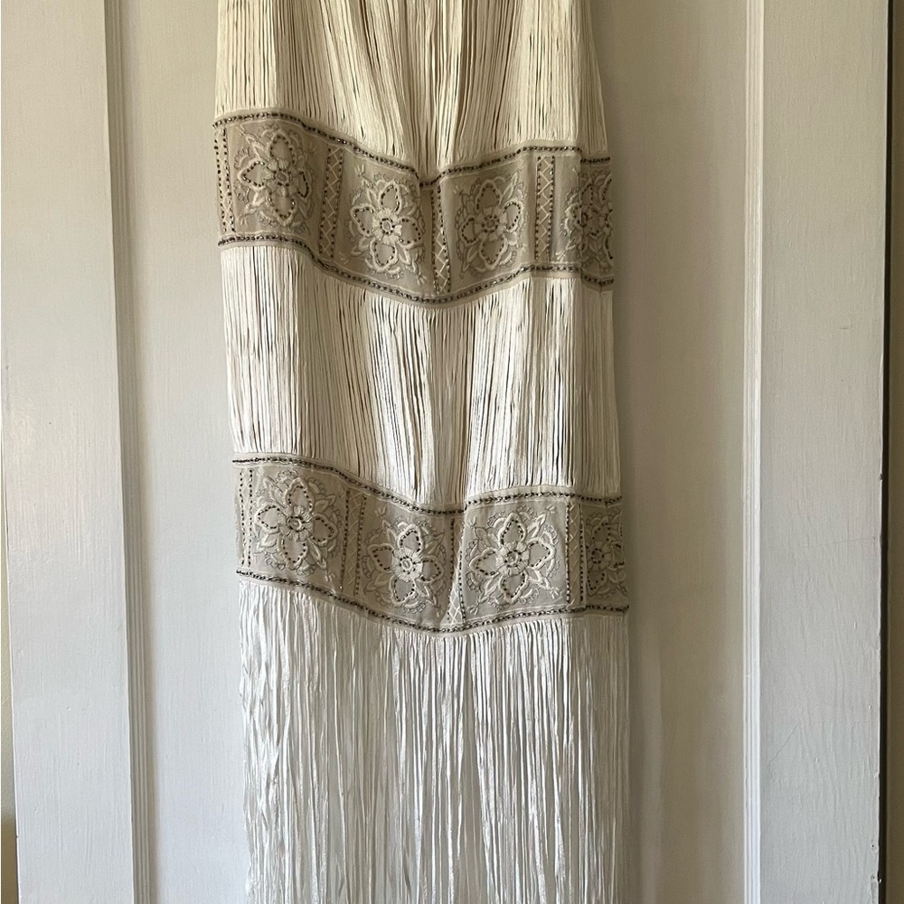 White Fringe Dress - Picture 2 of 2